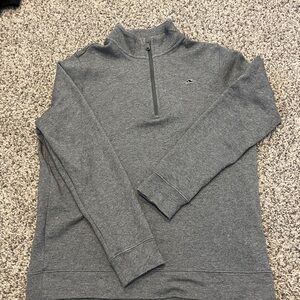 Boy’s Vineyard Vines Gray Quarter-Zip Sweater- Large